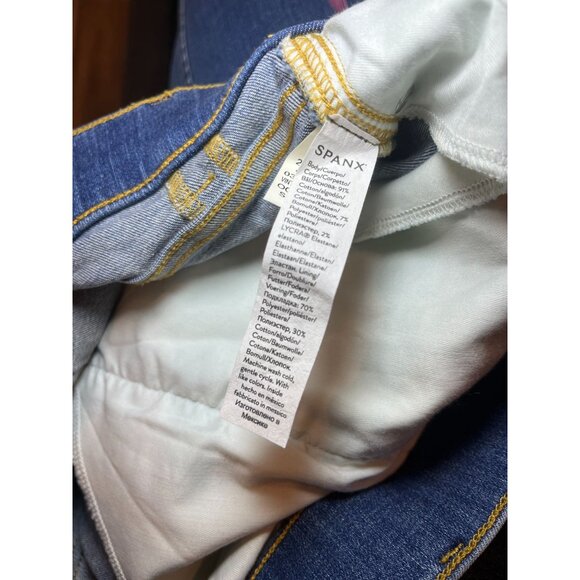 Spanx Wide-Leg High-Waisted Denim Jeans Size Large - Picture 11 of 11